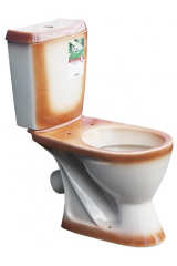 Унитаз-компакт &quot;Ресса&quot; коричневый (арматура, сиден., креплен к полу), ROSA (г.Киров)