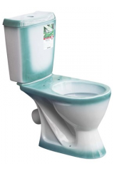 Унитаз-компакт &quot;Ресса&quot; зеленый (арматура, сиден., креплен к полу), ROSA (г.Киров)