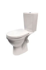 Унитаз-компакт &quot;Рио&quot; (2-х уров.арматура, сиденье, гориз.выпуск), белый, ROSA (г.Киров)