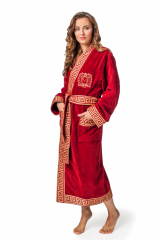 TESORO Халат банный, 100% хлопок, размер: 46-48, Бордо, 26016