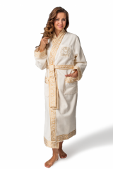 TESORO Халат банный, 100% хлопок, размер: 50-52, Бежевый, 26025