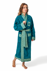 TESORO Халат банный, 100% хлопок, размер: 54-58, Зеленый, 26022