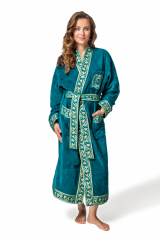 MAGNAT Халат банный, 100% хлопок, размер: 50-54, Зеленый, 25994