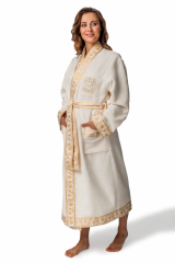 MAGNAT Халат банный, 100% хлопок, размер: 54-56, Бежевый, 25998