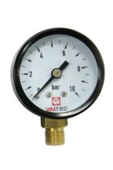 Манометр VT.TM40 Dy 40 с нижним подключением 1/8&quot;,  0-10 бар (для подпиточного клапана) Valtec VT.TM40.D.01