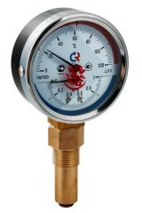 Термоманометр ТМТБ-31P Dy 80  с нижн. подключения,  1/2&quot;, 10 бар 0-120*  (L=46мм, кл. точн. 2,5) Росма Valtec ТМТБ-31P.0410120