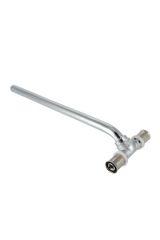 Тройник радиаторный пресс с латунной хром. трубкой 15 мм, 16х15х16 (700 мм. длинный) Valtec VTm.282.HN.161516