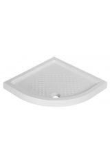 Поддон душевой, угловой низкий R90хH07 см, керамика, Белый, ML.PDA-28.400.BI