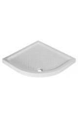 Поддон душевой, угловой низкий R80хH07 см, керамика, Белый, ML.PDA-28.390.BI