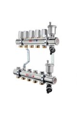 Коллекторный блок с регул. и баланс. клап., 1&quot;х4 вых. Евроконус 3/4&quot; Valtec VTc.594.EMNX.0604