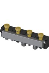 КОЛИЧЕСТВО ОГРАНИЧЕНО Гребёнка, DN25, 1 1/2&quot;, 4 контура, размер отвода-1 1/2&quot;, 3,5 м3/ч (ТОЛЬКО В КОМПЛЕКТЕ:арт.EFG25-4) ELSEN EWG25.04