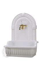 OLIVIA Раковина напольная белая с пристенной панелью 840x555хH1130 мм., Белый, 26867