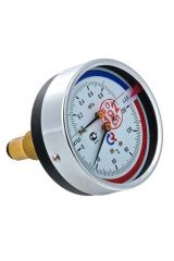 Термоманометр ТМТБ-31Т Dy 80  с задн. подключения,  1/2&quot;, 6 бар 0-120*  (L=46мм, кл. точн. 2,5) Росма Valtec ТМТБ-31Т.0406120