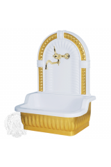 OLIVIA Раковина напольная бронза с пристенной панелью 840x555хH1130 мм, 2 отв. под см-ль, Бронза, 27015