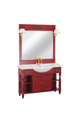 KANTRI База L119хH81хP35 см, д/раковины 121 см, 2 двери 2 ящика, Bordo Patinato, 26729