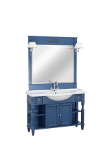 KANTRI База L119хH81хP35 см, д/раковины 121 см, 2 двери 2 ящика, Blue Patinato, 26728