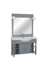 KANTRI База L119хH81хP35 см, д/раковины 121 см, 2 двери 2 ящика, Antracite Anticato, 26746