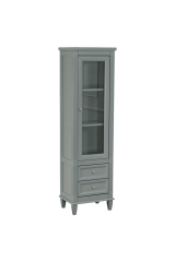 KANTRI Пенал L58xH171xP35 см. SX/DX. 1 дверь со стеклом 2 ящика, Antracite Anticato, 26750