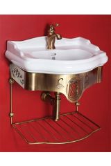 BELLA Консоль подвесная 55 см. с решеткой (без раковины), Бронза, ML.BLL-24.055.BR