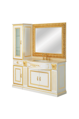 RAVENNA База д/пенала SX, L119xH87xP59 см, 2 выдв.ящ.+ 2 двери, Oliva/Dorato, 27065