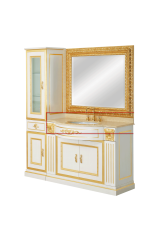 RAVENNA Ст-ца L119xH2/8xP42/58см, 1 отв. д/см-ля, мрамор, DAINO REALE д/базы DX пенал справа, 27080