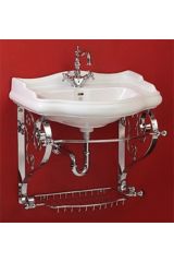 BELLA Консоль подвесная 100 см. решеткой (без раковины), Хром, ML.BLL-24.101.CR