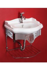 BELLA Консоль подвесная 55 см. с решеткой (без раковины), Хром, ML.BLL-24.055.CR