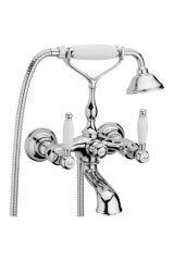Смеситель для ванны Webert Dorian DO720201 Хром/белый