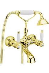 Смеситель для ванны Webert Dorian DO720201 Бронза/белый