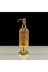 LUXOR Дозатор жидкого мыла настольный, стекло, Золото, 26166
