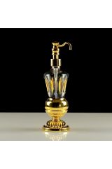 LUXOR Дозатор жидкого мыла настольный, хрусталь, Золото, 26128