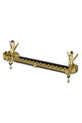 LUXOR Полка с галереей L70 см, стекло, Золото, 26131