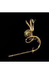 LUXOR Полотенцедержатель L35 см закругленный, Золото, 26228