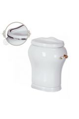 MILADY Бачок моноблока, с отв. для ручки слива справа, керамика, Белый/декор платина PL, ML.MLD-25.708.D2.PL