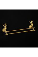 LUXOR Полотенцедержатель L70 см двойной, Золото, 26134
