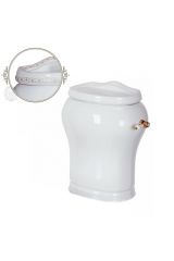 MILADY Бачок моноблока, с отв. для ручки слива справа, керамика, Белый/декор винтаж D3, ML.MLD-25.708.D3.BR