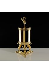 LUXOR Ведро для мусора на подставке, 5 л. D35xH60 cm., Золото, 26154