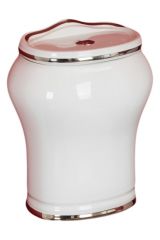 MILADY Бачок моноблока, с отв. для кнопки слива, керамика, Белый/декор платина PL, ML.MLD-25.748.D2.PL