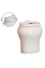 MILADY Бачок моноблока, с отв. для кнопки слива, керамика, Белый/декор винтаж D3, ML.MLD-25.748.D3.BR