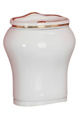 MILADY Бачок моноблока, с отв. для кнопки слива, керамика, Белый/декор золото D2, ML.MLD-25.748.D2