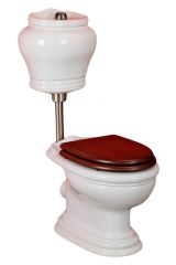 MILADY Унитаз напольный, выпуск в стену (без крышки), керамика, Белый, ML.MLD-25.711.BI