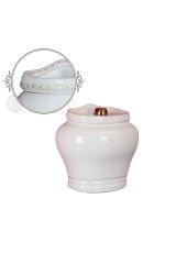 MILADY Бачок подвесной низкий, с отв. кнопки слива сверху, керамика, Белый/декор винтаж D3, ML.MLD-25.738.D3.BR