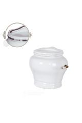 MILADY Бачок подвесной универсальный, с отв. для ручки справа, керамика, Белый/декор платина PL, ML.MLD-25.728.D2.PL