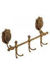 CLEOPATRA Планка с 3-мя двойными крючками L40 см., Бронза, ML.CLE-60.739.BR