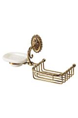 EDERA Мыльница с корзинкой настенная, керамика, Хром, ML.EDR-60.326.CR