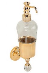 AMERIDA Дозатор жидкого мыла настенный, стекло/SWAROVSKI, Золото, ML.AMR-60.407.DO