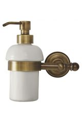 MIRELLA Дозатор жидкого мыла настенный, керамика, Медь, ML.MRL-M068.RA