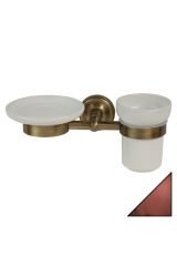 MIRELLA Мыльница и стакан настенные, керамика, Медь, ML.MRL-M066.RA