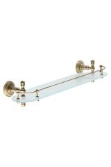 MIRELLA Полка c галереей L58 см, стекло матовое, Бронза, ML.MRL-M054.BR