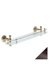 MIRELLA Полка c галереей L58 см, стекло матовое, Тосканская бронза, ML.MRL-M054.BT